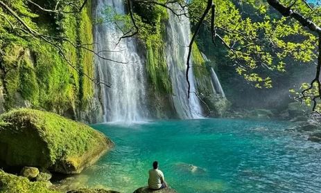 Keindahan Air Terjun Lematang di Sumatera Selatan