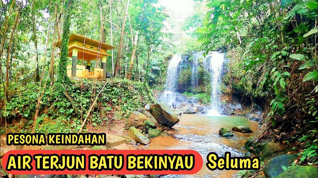 Keindahan Alam Air Terjun Batu Bekinyau di Tengah Pegunungan
