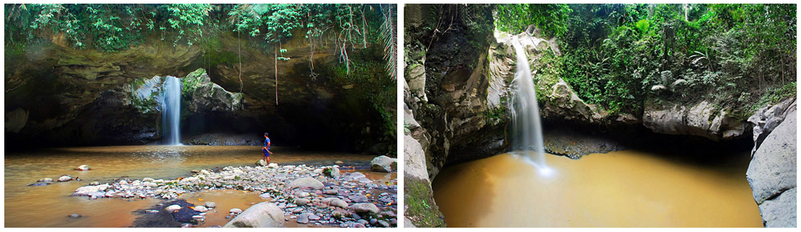 Keindahan Air Terjun Jembatan Batu di Tengah Alam Asri