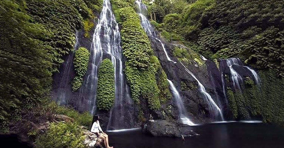 Keindahan Alam Air Terjun Tujuh Tingkat di Bali