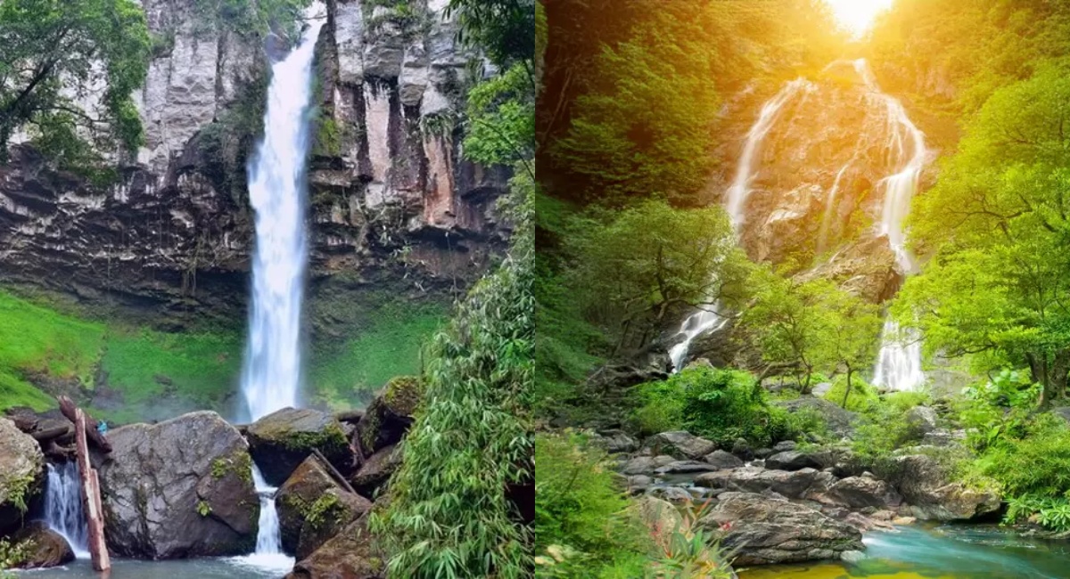 Keindahan Alam Air Terjun Perempuan di Tengah Hutan Rimbun