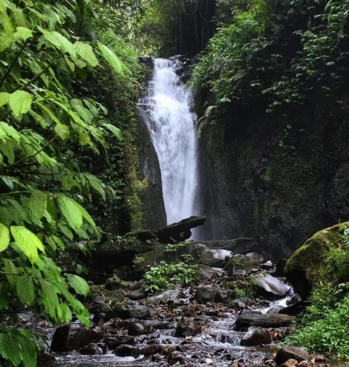 Keindahan Alam Air Terjun Pilung di Tengah Pegunungan