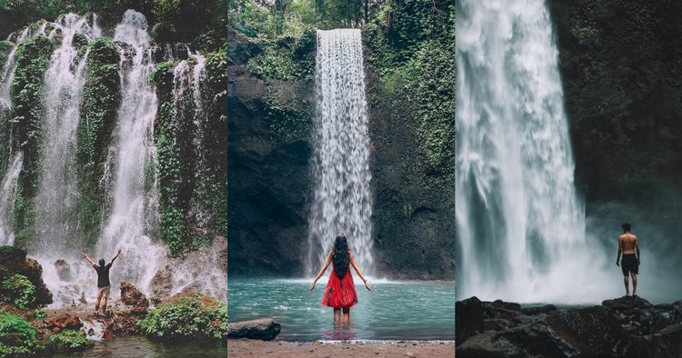 Keindahan Air Terjun Tahapan Telu Kali di Bali